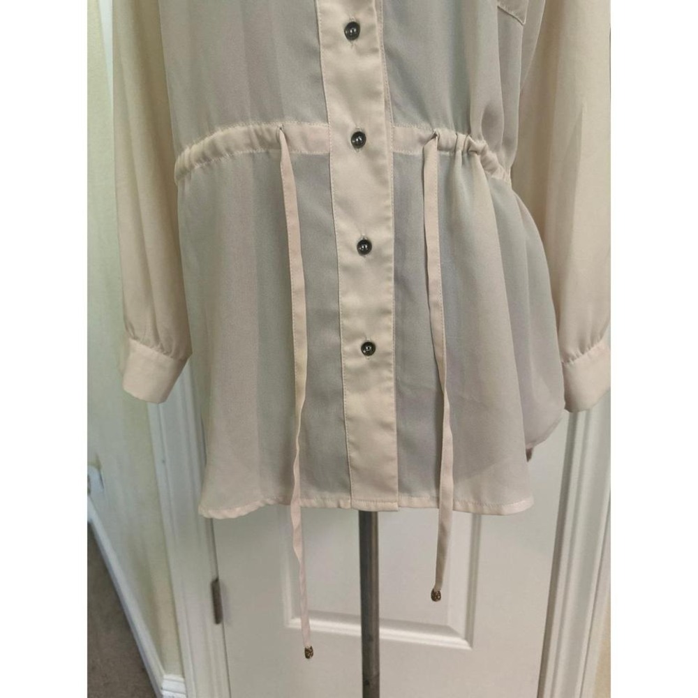 Heartloom Blush Color Long Sleeve Blouse, Size XS - Picture 3 of 6